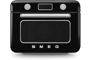 ‎SMEG Smeg, COF01BLEU, Dampf-Kombibackofen, 10 Kochfunktionen, 33 automatische Rezepte, abnehmbarer Tank, Dampfgaren, Entkalkungsfunktion, 1800 W Leistung, Schwarz