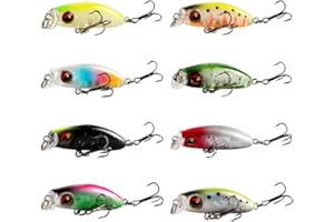 FALAFOTY Set di esche da pesca, Esca Finta Esche Swimbait Artificiale Seaspin per la Pesca in Mare, Esche Top Water,Pesca a Coda di Pesce Persico, Carpa, Trota, Valleye.