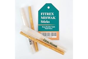 FITREX el Miswak (Pack of 2) miswak Toothbrush Jamaican chew Sticks مسواك طبيعي salvadora persica Sticks sewak Sticks for Teeth palo de miswak African Teeth Cleaning Sticks