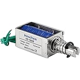 Heschen Solenoid Electromagnet, HS-1564B, DC12V 3A, 20mm Stroke, Force 60N, Push Pull Type, Open Frame, Linear Motion