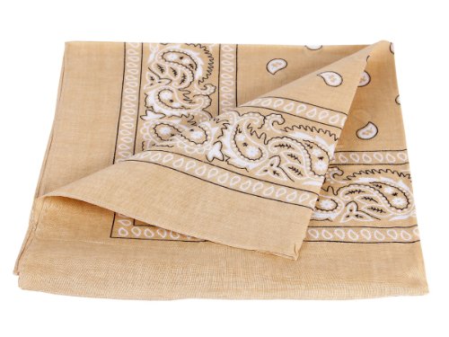 Book's Cover ofBandana Zandana Kopftuch Halstuch Paisley Muster 100 Baumwolle Farbe wählenbeige 69