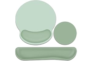 Acezeek Mousepad Set, 3-in-1 Mauspad mit Gelkissen+Handballenauflage Tastatur+Untersetzer,Mouse Pad mit Rutschfester,Ergonomisches Mauspad,Schmerzlinderung Maus Pad für Spiele,Zuhause,Büro