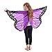 Produktbild Schmetterling Kostüm, Dasongff Kind Kinder Jungen Mädchen Böhmischen Schmetterling Print Schal Pashmina Kostüm Zubehör Butterfly Wing Cape Kimono Flügel Schal Cape Tuch (118*48cm, Lila)
