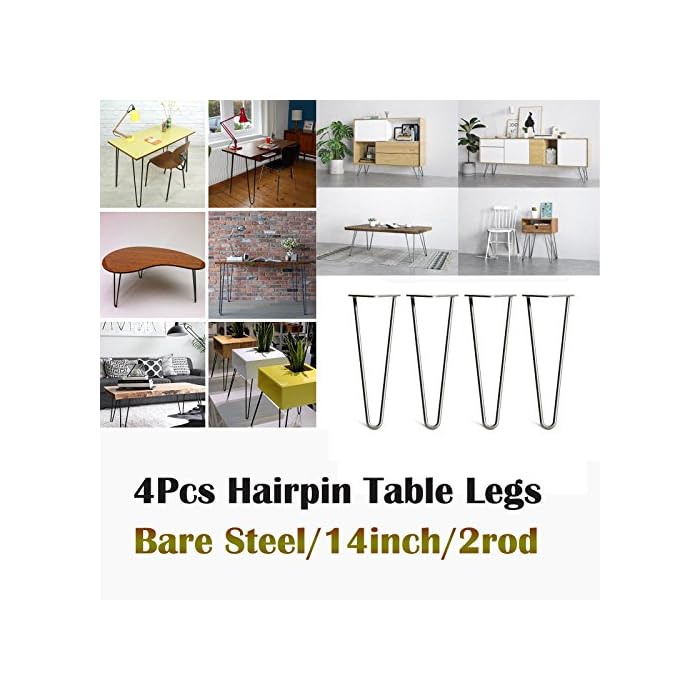 Buy 4X Hairpin Table Legs for Coffee Table, Nightstand