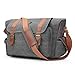Produktbild Srotek Kameratasche DSLR SLR-Kamera Schultertasche große Kuriertasche Messenger Bag Umhängetasche, “2 in 1”-Design: trennbares Kamerafach & Laptopfach für 15,6 Zoll Laptop (Canvas, grau)
