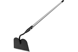 YEELOR Trädgårdshacka, Trädgårdsverktyg med långt handtag och slät, mjukt grepp, 152 cm rostfritt stålhandtag, tung hacka med