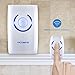 Wireless Doorbell, VicTsing Portable 4-in-1 Multi-function Cordless Doorbell Door Chime at 500-feet Range with 36 Chimes Tones, 3 Levels of Adjustable Volume & Blue LED Light - White