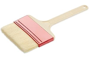 THERMOHAUSER Pinceau avec poils en polyester bleu Largeur 7,5 cm Longueur des poils : env. 4 cm, Poils naturels Poignée : plastique PA Renforcé par des fibres de verre, Poils naturels, Breite 10 cm