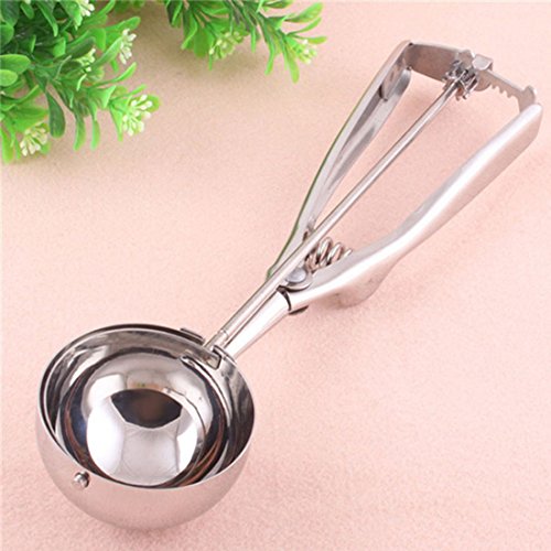 Eiscreme Löffel Edelstahl Frühlings Handgriff Stampfer Plätzchen Scoop Küche Werkzeug - 2