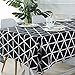 Produktbild GWELL Karo Tischdecke Eckig Segeltuch Tischtuch Pflegeleicht Schmutzabweisend Tischwäsche schwarz 120 * 160cm