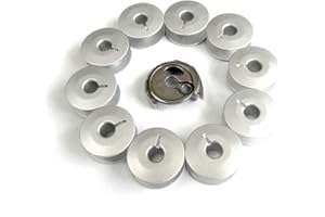 EVERNICE 10159 Bouchon de boîtier de canette + 10 bobines pour Pfaff 141 142 143 144 145 145H3 146 151