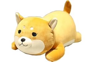 OUKEYI Pluszowa poduszka dla psa, miękka, słodka, Shiba Inu Akita, wypchane zwierzęta, zabawki, miękkie corgi, wypchane zwierzęta, zabawka, uroczy śpiący szczeniak, lalka, prezenty dla dzieci