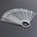 KINGSO 50Pc Clear Transparent False Nail Art Polish Display Practice Fan Board Tool Kit