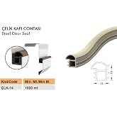 Contacall &Ccedil;elik Kapı Kasa Fitili Contası &Ccedil;elik Kapı Contası 6 Metre Siyah