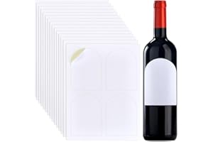 PH PandaHall 80pcs Imperméables Étiquettes Autocollantes Bouteille de Vin, Arquées Etiquette Bouteille Étiquettes Vierges pour Imprimante Laser Étiquettes, Château Maison 12x8.9cm