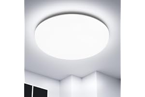 Swoieltr Plafoniera LED Soffitto 36W IP54 Impermeabile, 6500K 4500LM Lampadario LED Soffitto, Luce Fredda Super Luminosa Lampadari Moderni Senza Cornice per Bagno, Cucina, Soggiorno, Camera da Letto