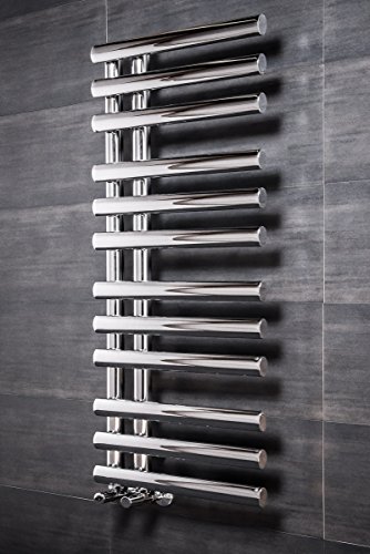 Kristiansund Handtuchheizkörper 1200 x 450mm Chrom mit elektrischem Thermostat Element