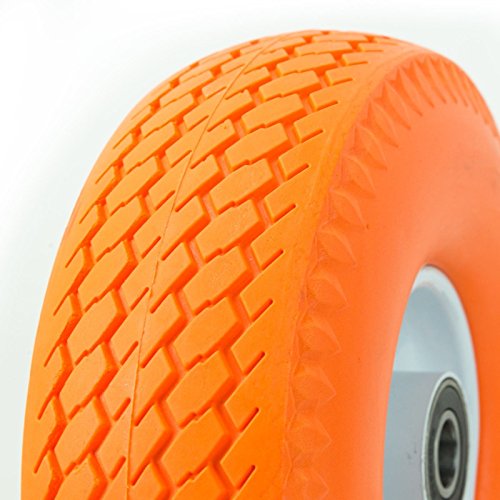 2x Gummirad PU Sackkarrenrad Reifen Vollgummi Ø 260 mm 4.10/3.50-4 Sackkarre TK04-2 - 2