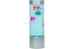 ValueLights | 32mm Kids Bedroom Colour Changing Sensory Mood Lighting LED Novelty Bubble Tower Fish Lamp Bedside Light | Novelty & Home Improvements Essential