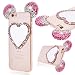 Produktbild GrandEver Weich Silikon Handyhülle für iPhone 6 Plus iPhone 6S Plus Spiegel TPU Durchsichtig Zurück Strass Diamant Maus Ohr Entwurf ,iPhone 6 Plus TPU Bumper Schutzhülle iPhone 6S Plus Flexible Etui mit Handschlaufe Gel Skin Rubber Transparent Klar Hülse Gummi Dünn HandyTaschen für iPhone 6 Plus/iPhone 6S Plus (5.5")-- Rosa