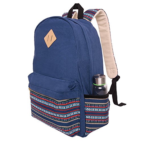 Tenn well Casual Canvas Backpack Bag, Rucksack Bookbags Backpack for School/Collage/Outdoor (Blue) Tenn well Casual Canvas Backpack Bag, Rucksack Bookbags Backpack for School/Collage/Outdoor (Blue)
