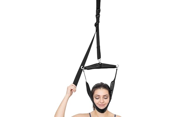 Cervical Neck Traction Device Over Door for Home Use, Portable Stretcher Hammock for Neck,Over The Door Posture Corrector, Adjustable, Pressure Relief,for Athlete,Sedentary