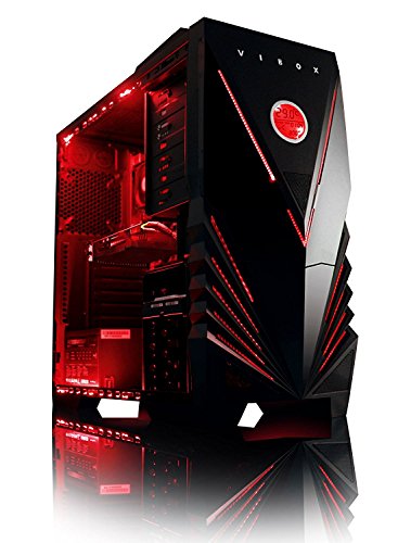 VIBOX Scope Komplett-PC Paket 11 Gaming PC – 3,9GHz AMD A4 Dual-Core APU, GT 710 GPU, preiswerte, Desktop Gamer Computer mit Spielgutschein, 19″ Monitor, Tastatur & Mouse Set (DE QWERTZ), Windows 10, Blau Innenbeleuchtung, lebenslange Garantie* (3,7GHz (3,9GHz Turbo) superschneller AMD A4-6300 Dual-Core-APU / CPU-Prozessor, Nvidia GeForce GT 710 1GB Grafikkarte GPU, 8GB DDR3 1600MHz RAM, 1TB (1000GB) SATA III HDD 7200rpm Festplatte, 400W 85+ Netzteil, Vibox blaues Gehäuse, FM2+ Mainboard) - 3