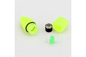 minifinker Canne à pêche de Nuit résistante à l'eau avec lumière LED 10x, indicateur idéal pour la pêche de Nuit