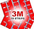 10 x Number Plate Sticky Pads, Adhesive Double Sided Sticky Pads Stickers, Car License Plates Fixings Strong Heavy Duty Tape