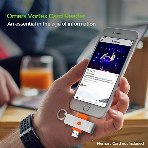 [Apple MFI Certified] OMARS® TF Micro SD Kartenleser Lightning USB Stick iPhone iPad Kartenlesegerät (Keine SD-Karte enthalten) - 8