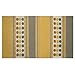 Homescapes Grey Ochre Yellow Modern Cotton Chenille Rug 90x150 cm 3 ft. x 5 ft. Tufted Circles & Hand Woven Striped Large Mat