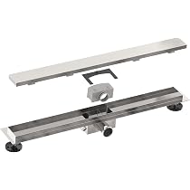 Canalina Doccia Lineare A Pavimento 60 Cm In Acciaio Inox 304 Con Sifone E Filtro - 2 In 1