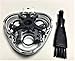 New Shaver Head Holder Frame Cover & Blade Plate For Philips Norelco HQ 9100XLCC 9140XLCC 9150XLCC 9160XLCC 9170XLCC 9171XLCC Q9195XLCC 9199XLCC 9190XLCC Shaving Replacement Parts Silver