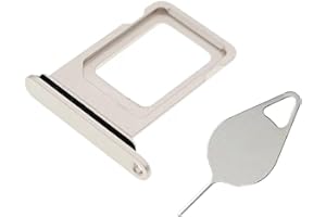 OnlyTech - SIM-Kartenhalter Ersatz für iPhone 13 Weiß (Sternenlicht) - mit Dichtung vormontiert + Auswurfwerkzeug