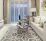 Material: Mezclado Alfombra Sala de Estar Moderna Minimalista sofá en casa Mesa de Centro Estera geometría nórdica Rectangular Americana máquina Lavable - 2 m × 3 m