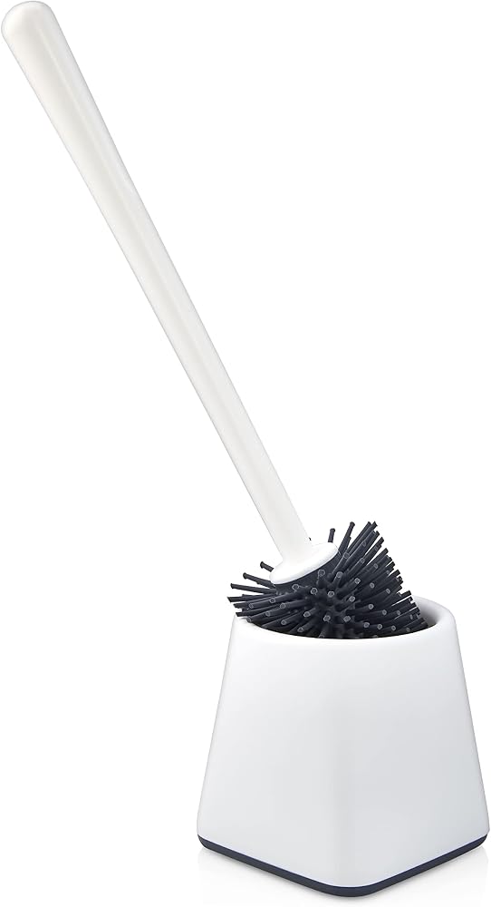 ATA HOME Silikon WC Tuvalet Banyo Fırçası Klozet Fırçası Beyaz Kare