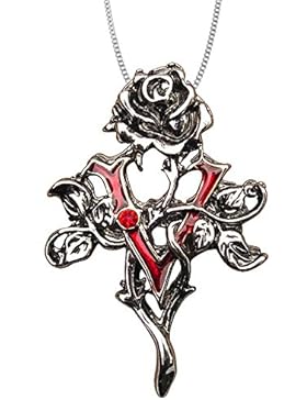 Rose Anhänger Amulett Talisman Rosenanhänger mit Halskette Magischer Schmuck Schmucksäckchen und Karte - Erfüllung...