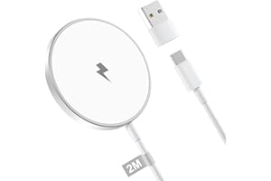 15W Mag-Safe Ladegerät iPhone Induktives Ladegerät, 2M Wireless Charger für i Phone 17/16/15/14/13/12/11/Pro Max/Mini/Plus, Induktive Ladestation iPhone Kabelloses Ladegerät