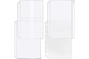 ZELTEN Paquete de 4 Carpetas A5 con 6 Agujeros, Separador de Carpetas, Bolsillo, Carpeta con Cremallera y Tarjetero para Carpetas (Bolsillo Combo, A5)