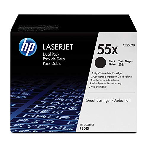 HP 55X - Pack de 2 cartuchos de t ner original LaserJet de alta capacidad para HP LaserJet empresarial P3015 P3015d P3015dn P3015x e multifunci n Enterprise 500 M525dn 500 M525f flow M525c M521dn M521dw color negro reviews HP 55X - Pack de 2 cartuchos de t ner original LaserJet de alta capacidad para HP LaserJet empresarial P3015 P3015d P3015dn P3015x e multifunci n Enterprise 500 M525dn 500 M525f flow M525c M521dn M521dw color negro