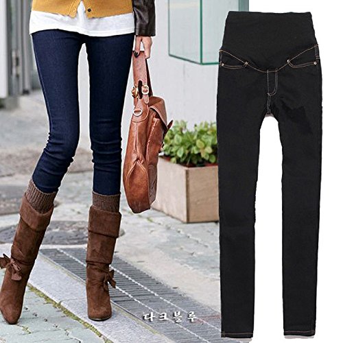 LADIES WOMEN FASHIONABLE SKINNY MATERNITY JEANS BLUE SIZE 8 10 12 14 16 18 LEG 32inch NO1 SELLER! (SIZE 10)