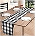 Produktbild Buffalo Check Table Runner 90 inch In 100% Cotton Fabric,Plaid Check Table Runner,Farmhouse Table Runner,Rustic Bridal Shower Decor Table Runner,Wedding Table Runner-14x90 Black/White, Set of 2