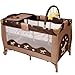 Baby Bed Travel Cot (Brown) Portable Child Furniture with Toys 0-36 months