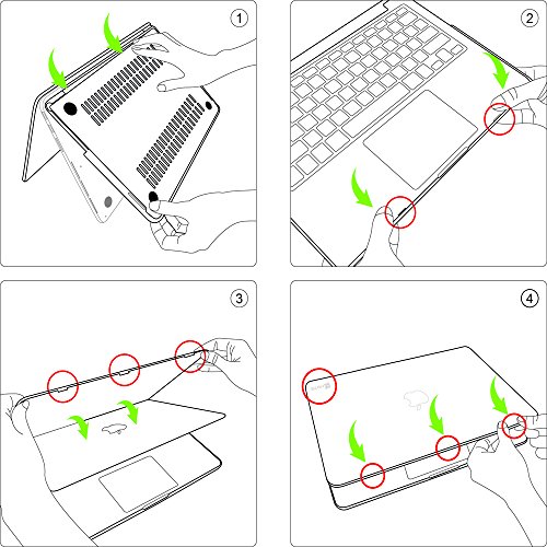 Fintie H  lle f  r MacBook Air 13 - Ultrad  nne Hochwertige Matt Gummierte Hartschale Tasche Schutzh  lle Snap Case f  r Apple MacBook Air 13 3 Zoll  