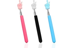 Litoott Teleskopowe wskaźniki dla nauczycieli, wskazówka dla nauczyciela, palec, wysuwana wskazówka ręczna mini, chowany wskaźnik klasowy, teleskopowy, do prezentacji w klasie, 3 szt