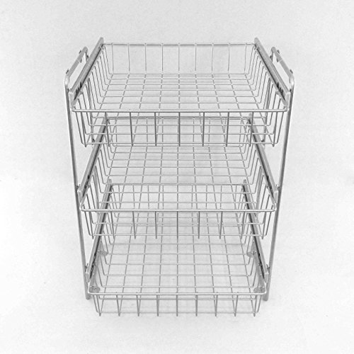 Schrankauszug Korb Kombisystem für 45er Schrank, 3 etagig