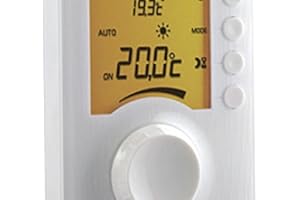 Delta Dore 6053001 Thermostat Filaire à molette Tybox 31 pour chaudière et Pompe à Chaleur. Gestion du Chauffage-6053001 Taille Unique Blanc