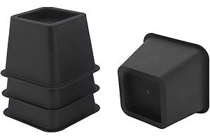 Holdfiturn 4 Pcs Bed Riser Premium Chair Risers, 3 Inch Heavy Duty Furniture Raisers Stand, Elephant Feet Aid Raising Lifting for Couch Feet Desk Leg Block Plastic Square for Sofa Bedpost