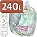 Produktbild Strapazierfähige, durchsichtige Müllbeutel von Alina, Fassungsvermögen von 240 l, aus Polyethylen, für Mülltonnen mit Rädern / ENSA-Müllsack / schwerer 240-Liter-Kunststoffmüllsack, 100 sacks