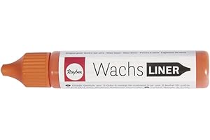 Rayher 31500210 - Cera per Pittura a Candela, Colore Arancione, Bottiglia da 30 ml